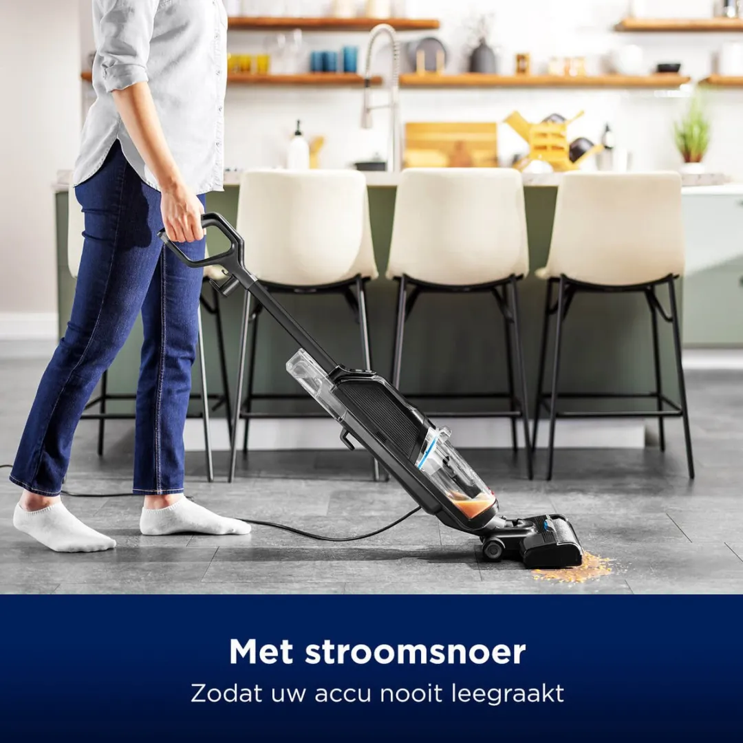BISSELL CrossWave HF2 Pro HF2 Pro 3848N Stofzuiger/Dweil - 340W - Zwart/Blauw