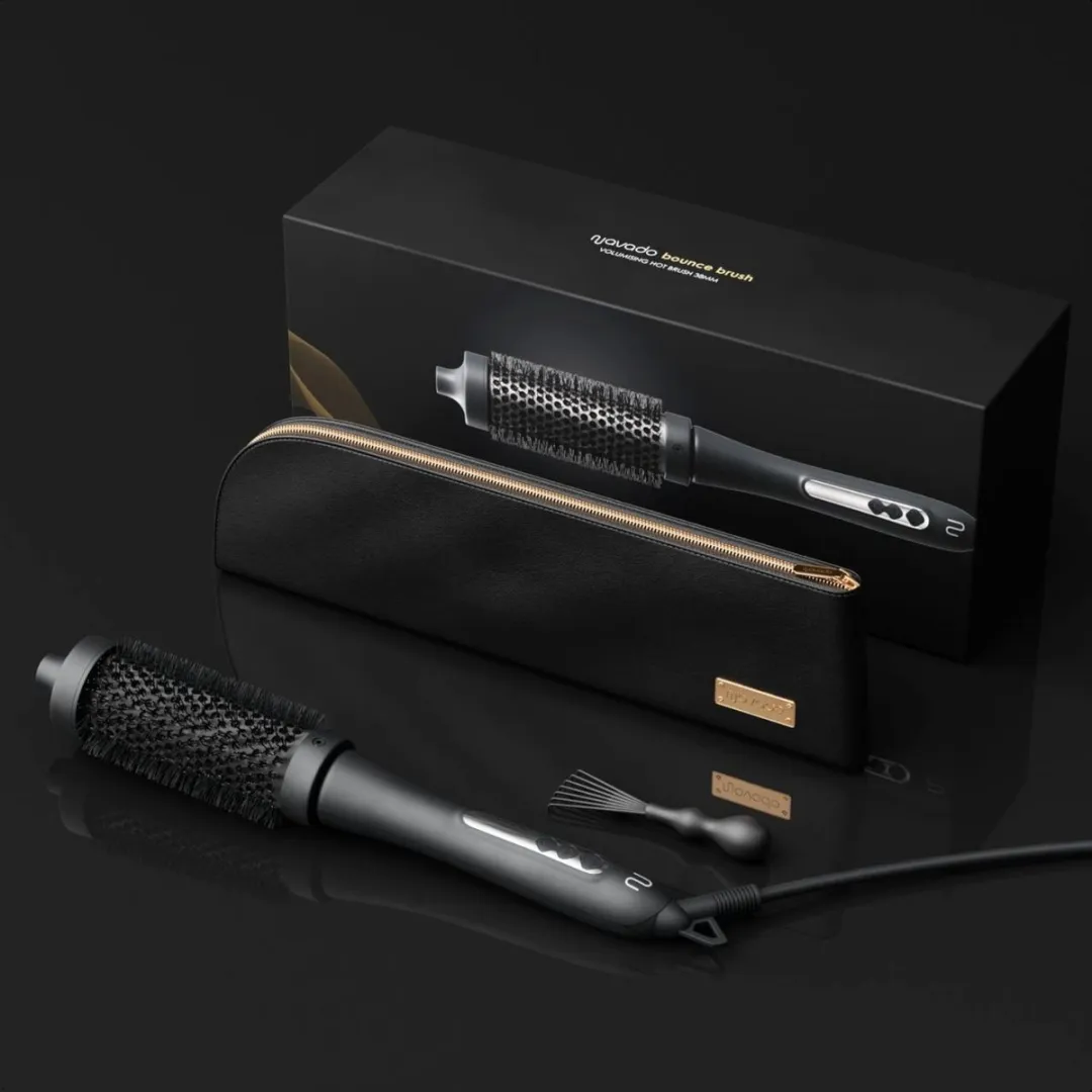 Navado Bounce Brush 38mm Keramische Warmteborstel - 66W - 5 standen - Zwart