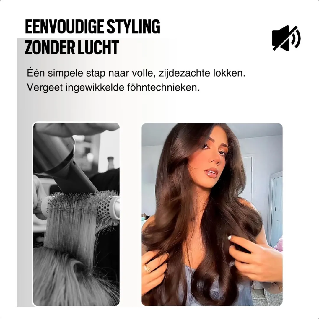 Navado Bounce Brush 38mm Keramische Warmteborstel - 66W - 5 standen - Zwart