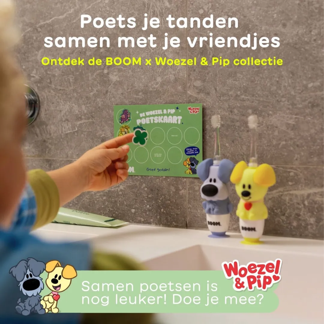 BoomBrush Woezel & Pip Vervangborstels - 4 Stuks - Wit