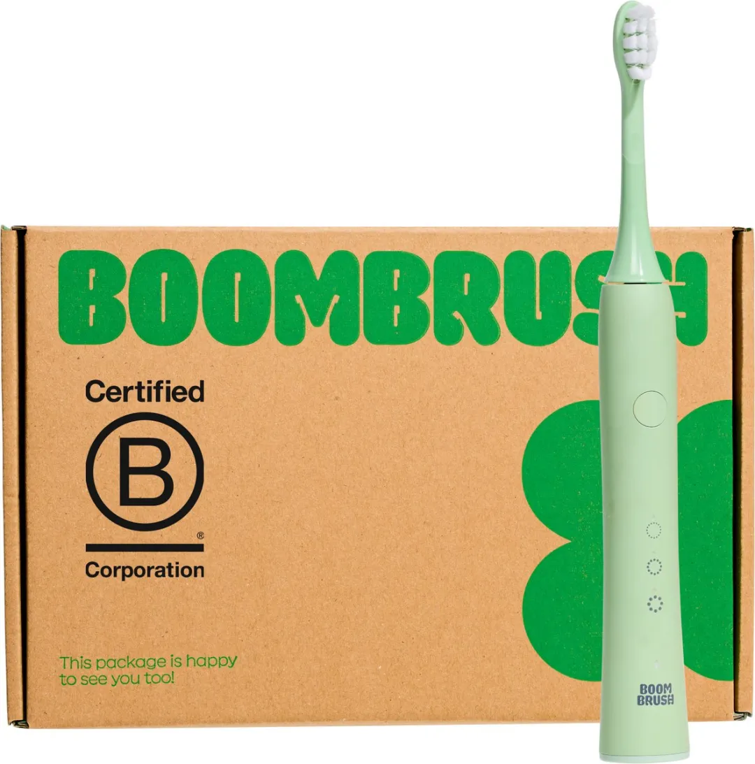 BOOMBRUSH Kiddy Brush Elektrische Tandenborstel - Groen - 40 Dagen Batterij