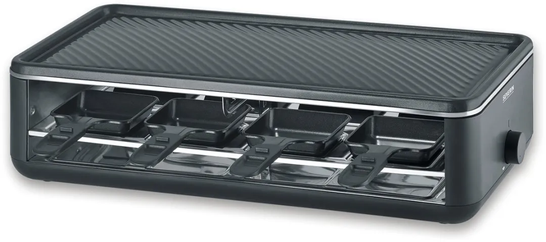 Severin RG 2365 Black Line Raclette - 8 Personen - 1300W - Zwart