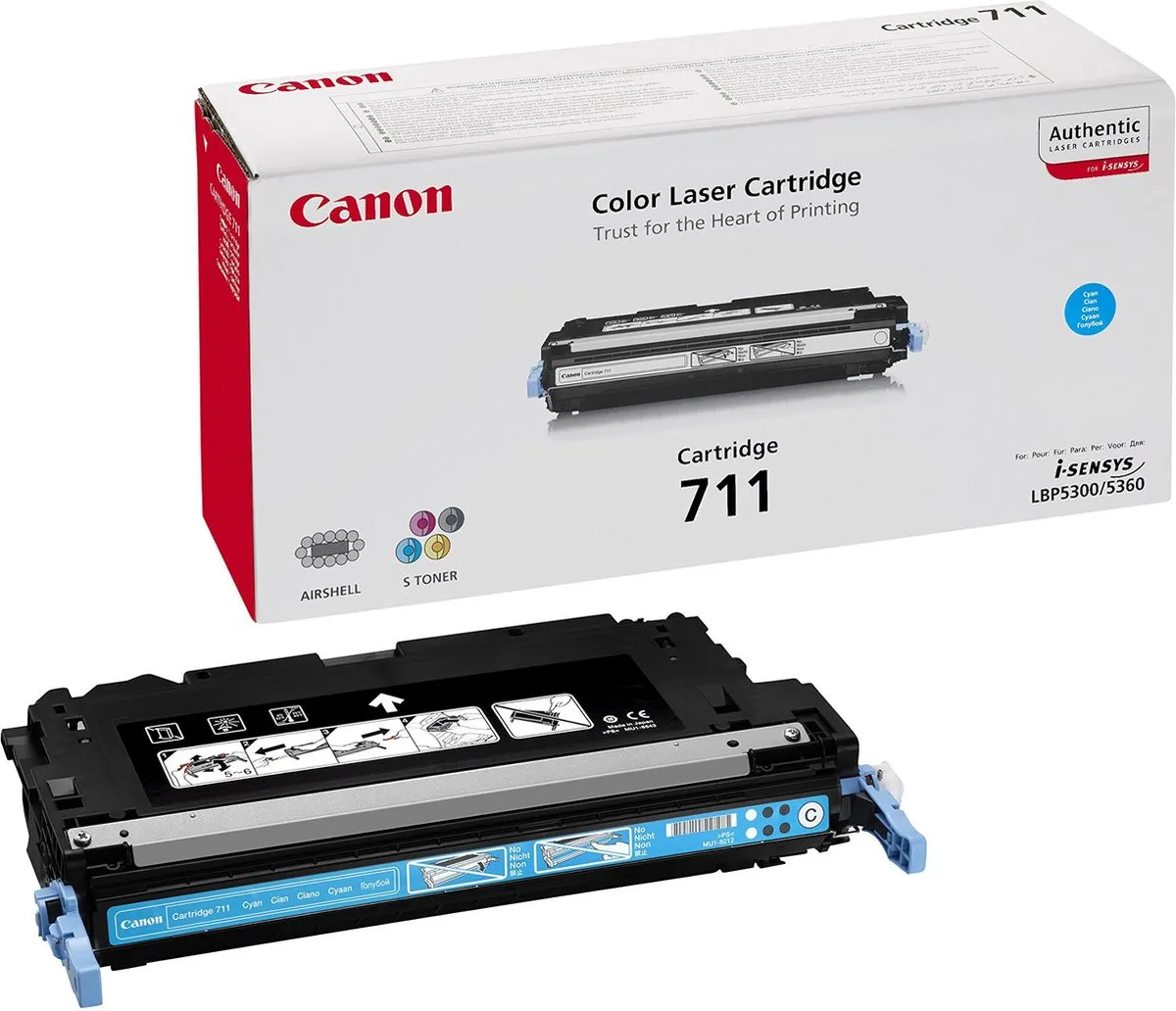 Canon 711 Tonercartridge Cyaan 6000 - 50034732