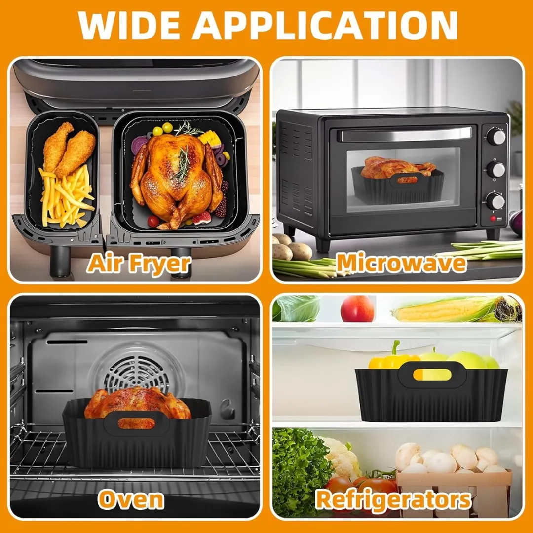 Philips FI-3000M Siliconen Opbergmat voor Airfryer 3000 Series - 2 Stuks - Zwart