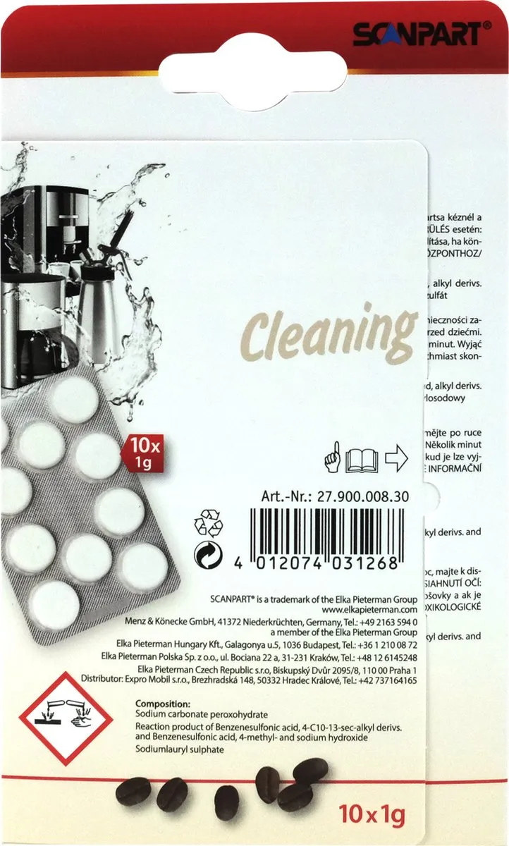 Scanpart Reinigingstabletten Espresso 10g - 10 Stuks