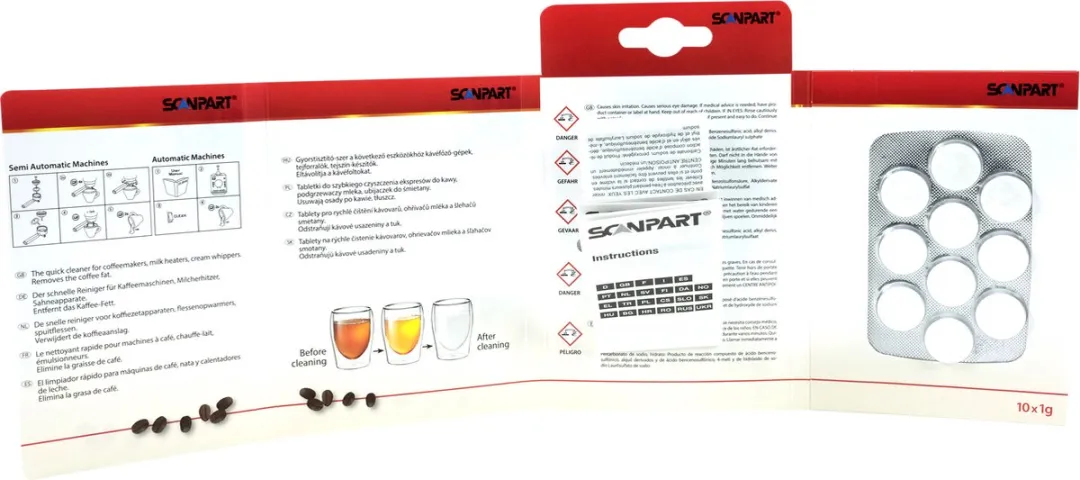 Scanpart Reinigingstabletten Espresso 10g - 10 Stuks