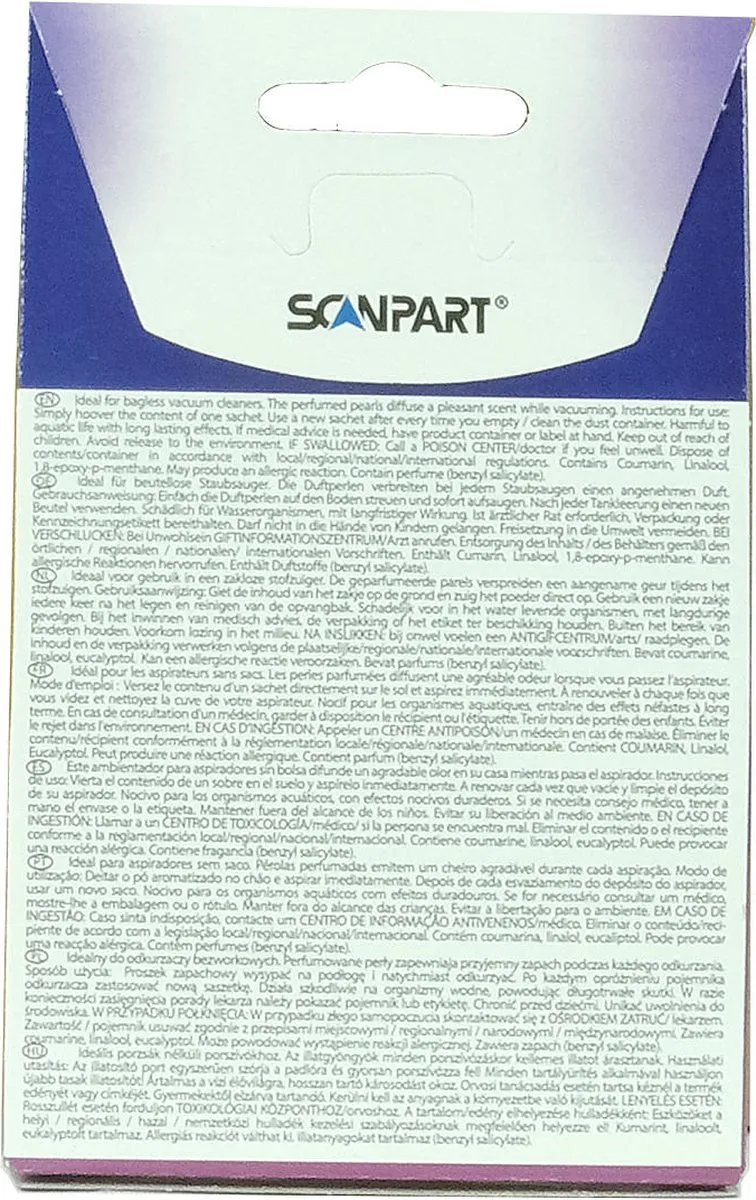 Scanpart Parfumair Stofzuiger Geurparels Lavendel 24g