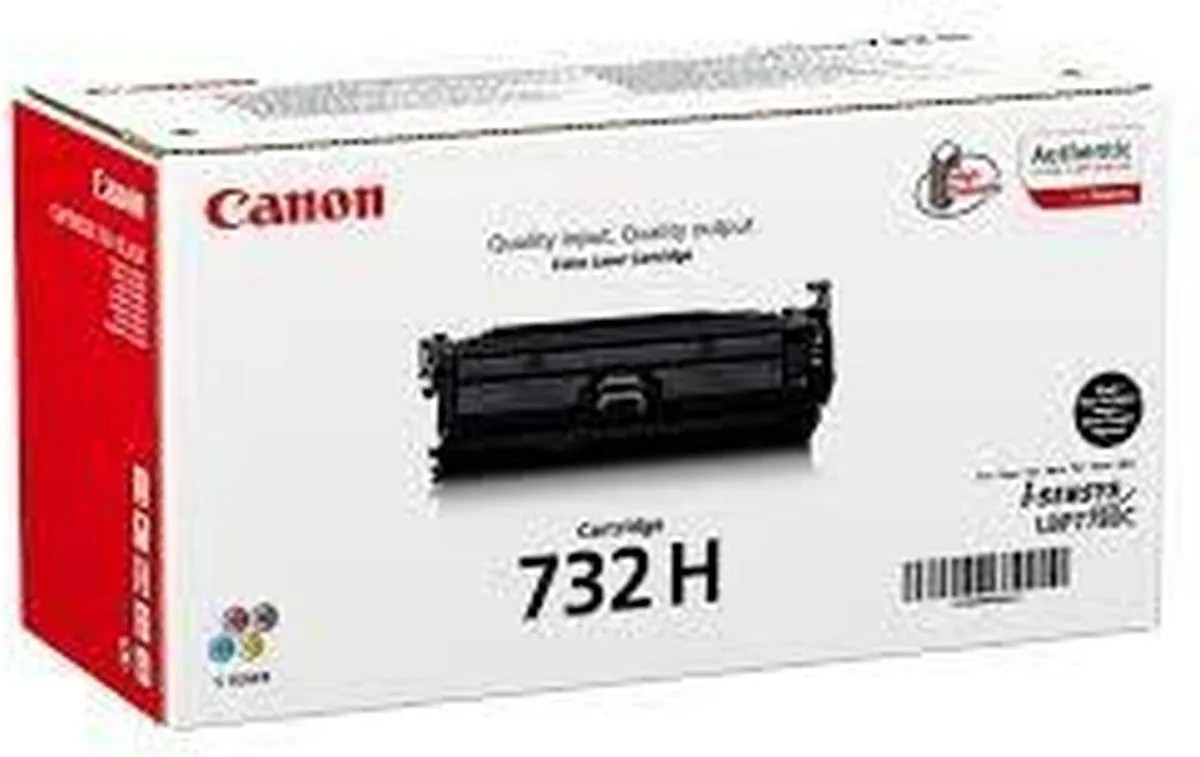 Canon 732HBK Tonercartridge - 12.000 pagina's - Zwart