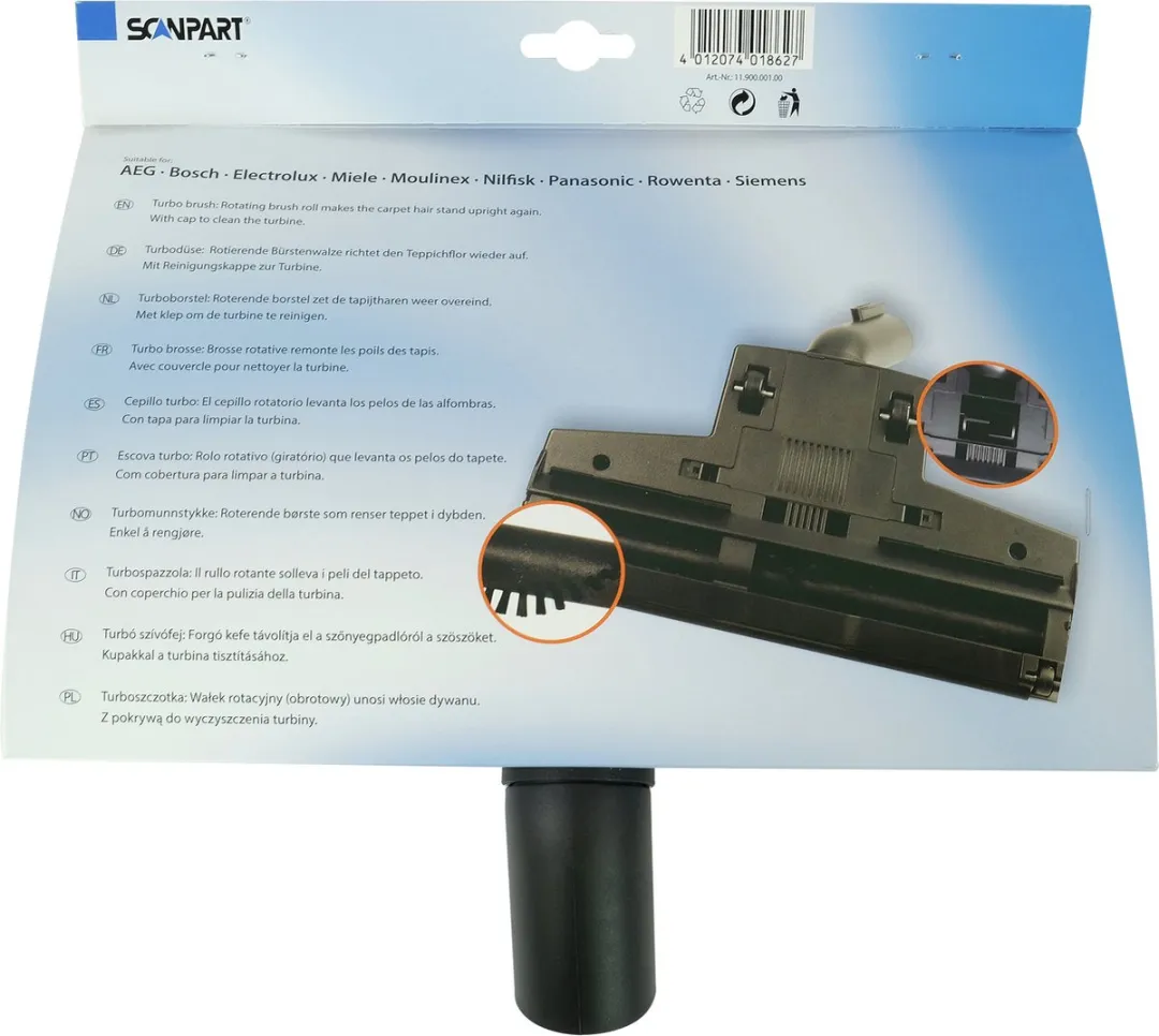 Scanpart Universele Turboborstel 1190000100 - Zwart