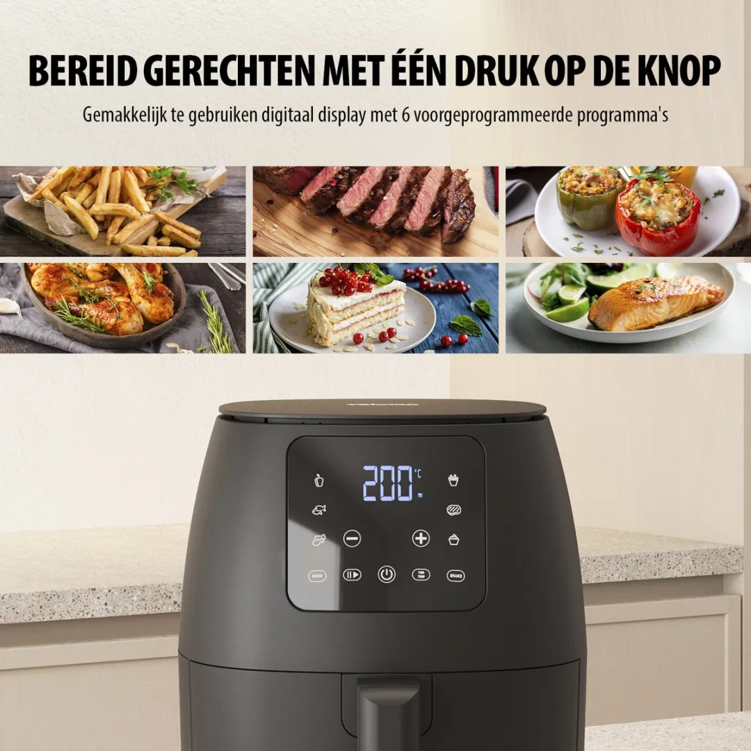 Tristar FR-9015 Airfryer 1500W - 6 Programma's - Zwart - afbeelding 6 van 6