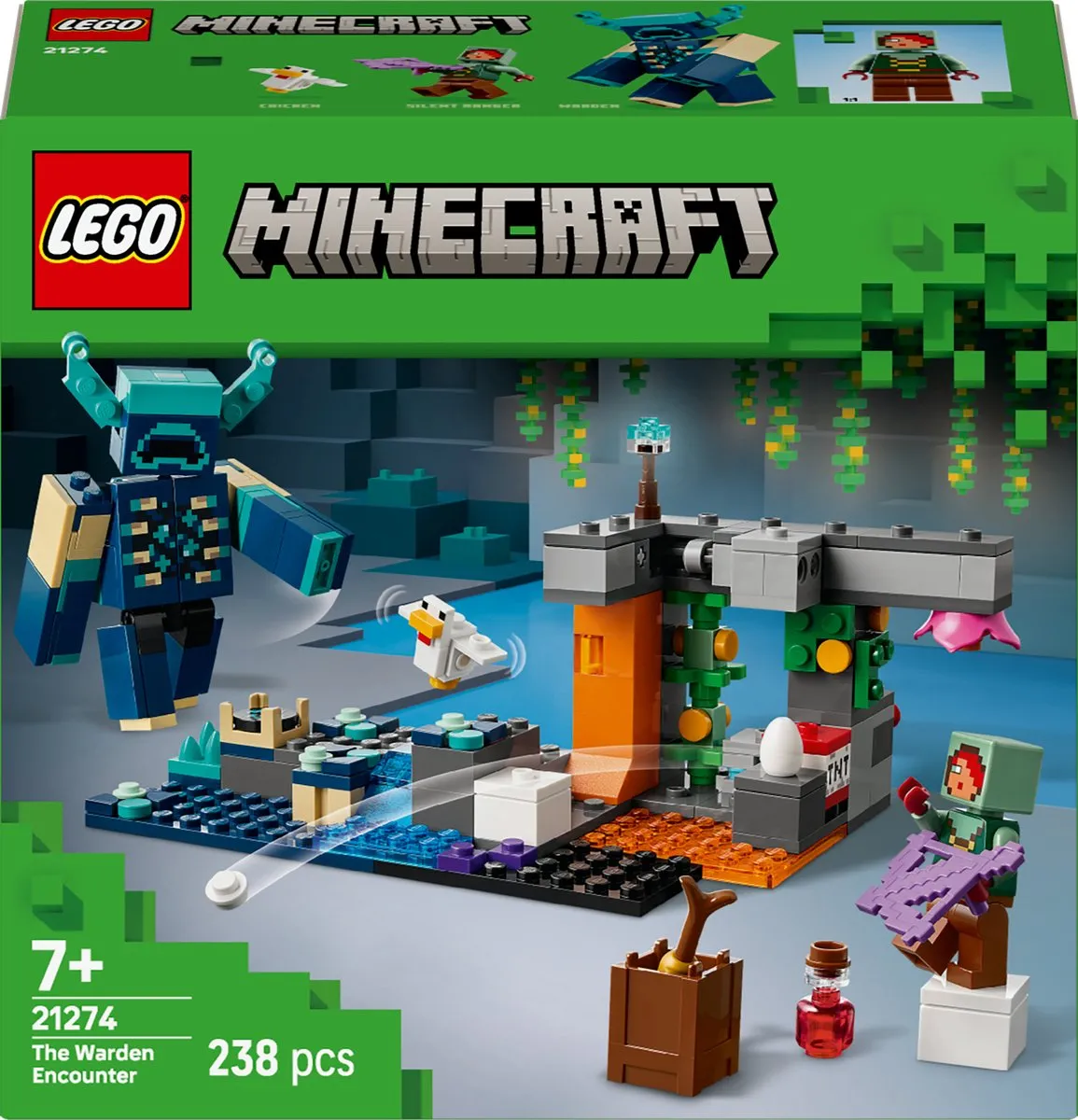 LEGO Minecraft De Ontmoeting met de Opzichter 21274 - 238 Stukken - Multicolor
