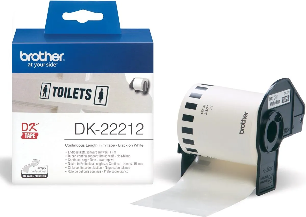 Brother DK22212 Continuous Film Tape - Wit - afbeelding 6 van 6
