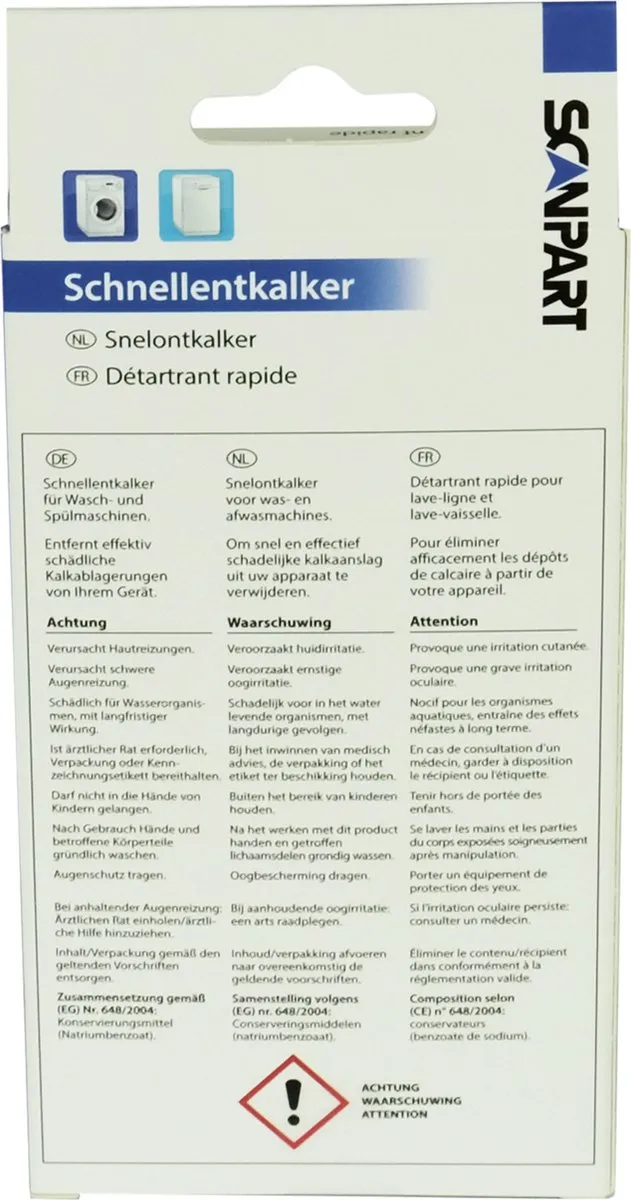 Scanpart Ontkalker Wasmachine 250g - o.a. AEG/Bosch/Miele/Samsung - afbeelding 4 van 6