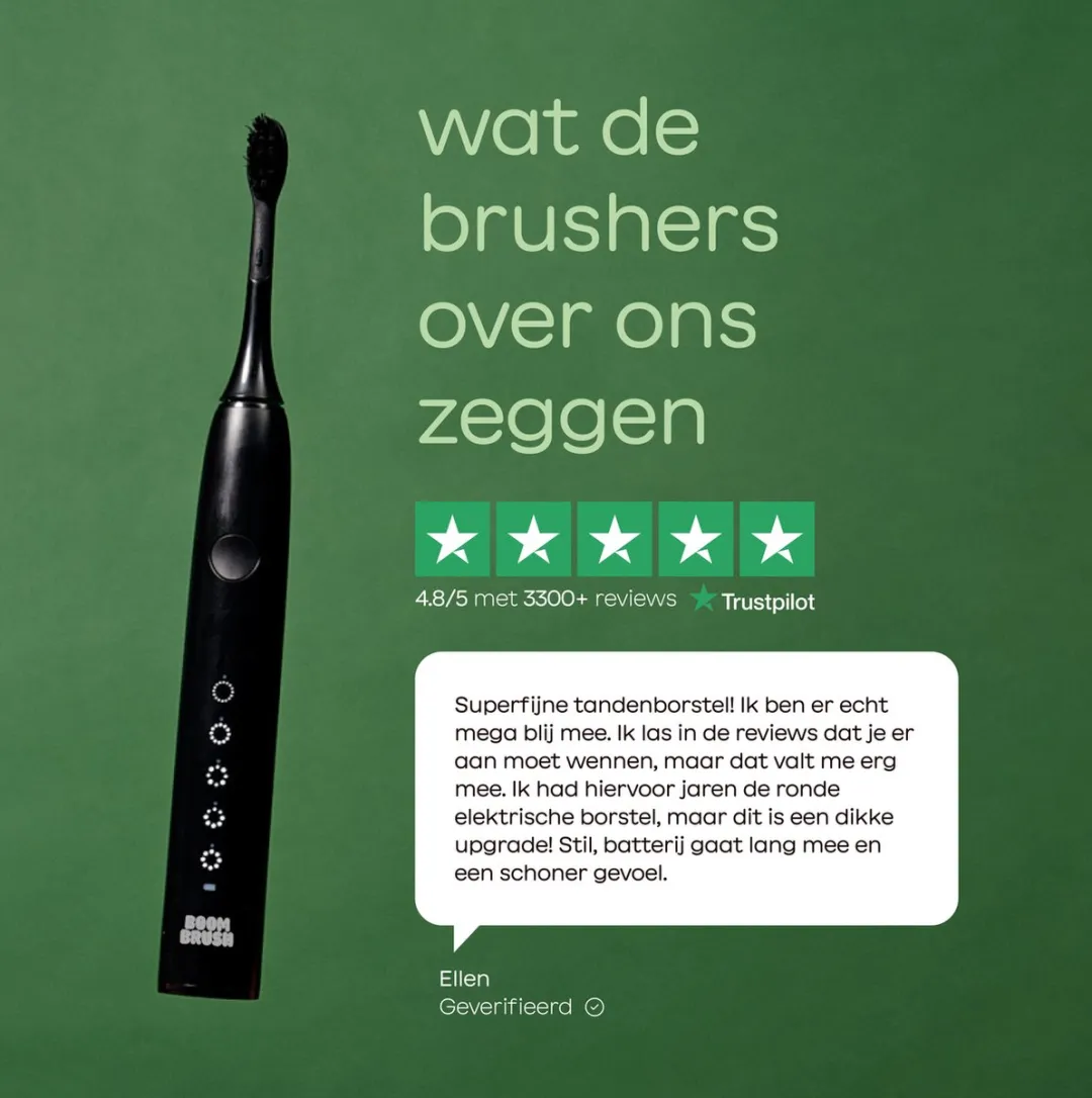 BOOM Opzetborstels Elektrische Tandenborstel - 4 Stuks - Zwart - afbeelding 6 van 6