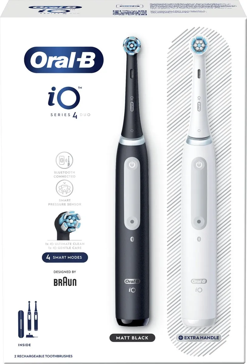 Oral-B iO 4N Elektrische Tandenborstel - 4 Snelheden - 2 Stuks
