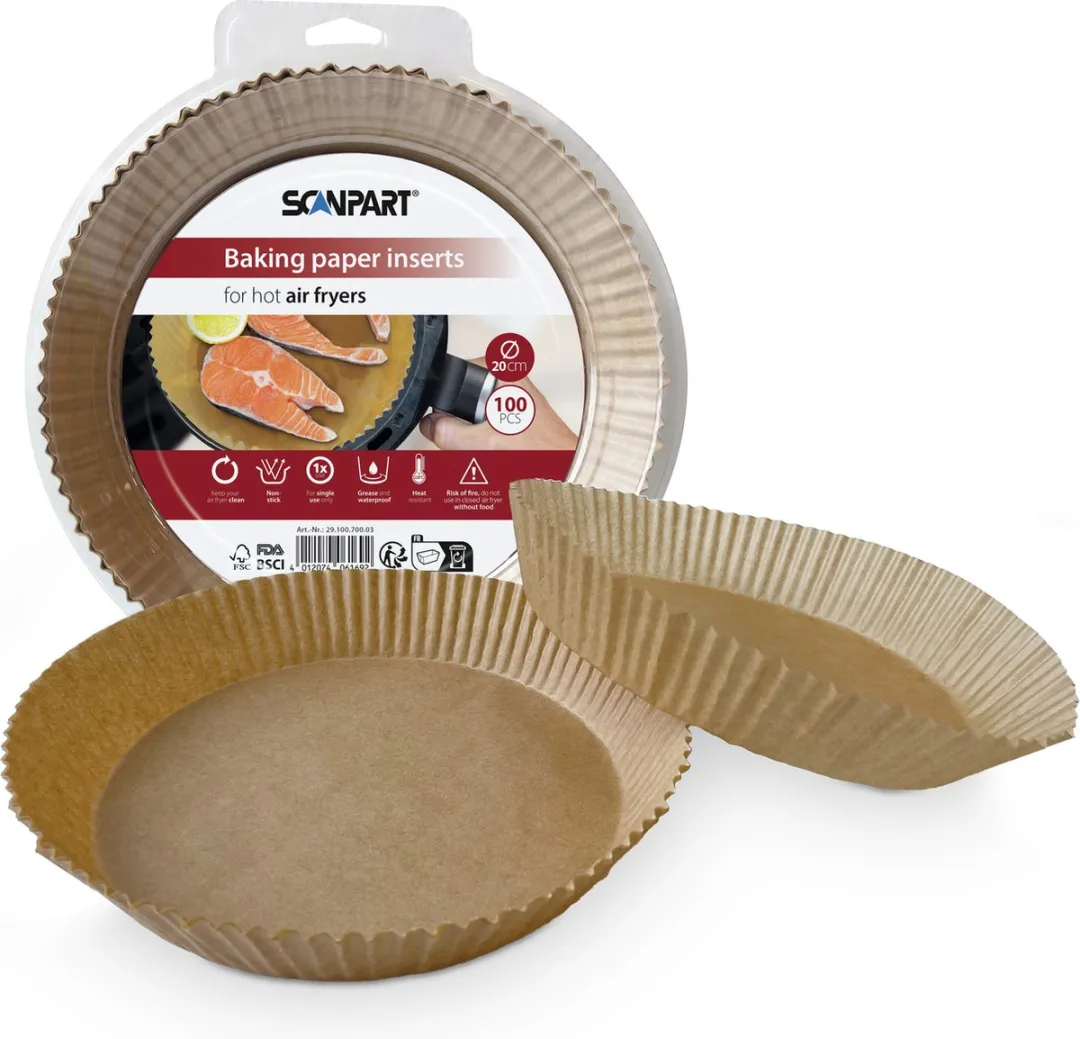 Scanpart Airfryer Wegwerpbakjes Ø20cm - 100 Stuks