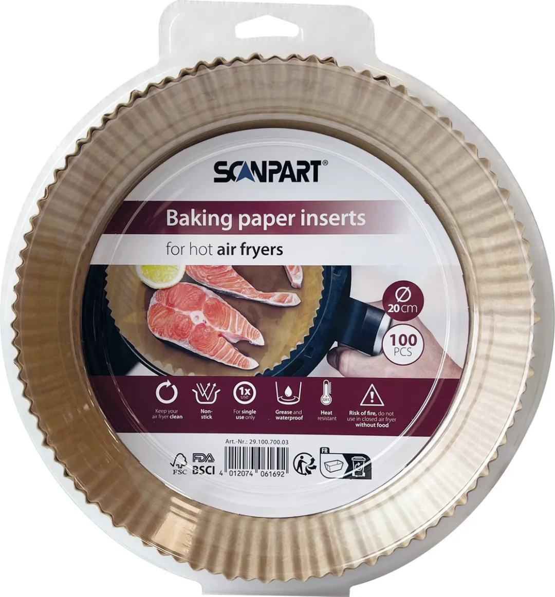 Scanpart Airfryer Wegwerpbakjes Ø20cm - 100 Stuks
