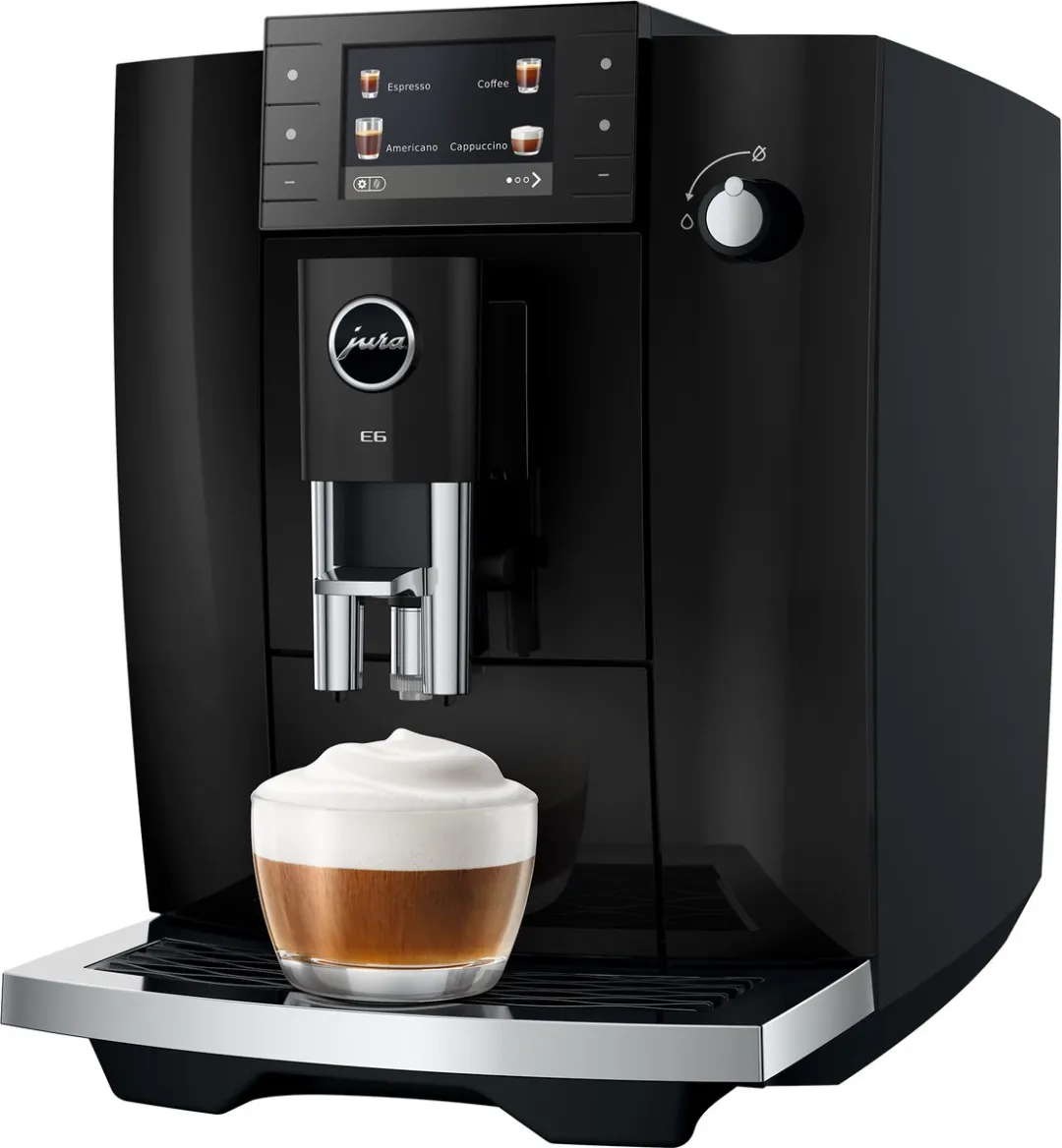 Jura E6 Piano Black Volautomatische Espressomachine - 17 Programma's