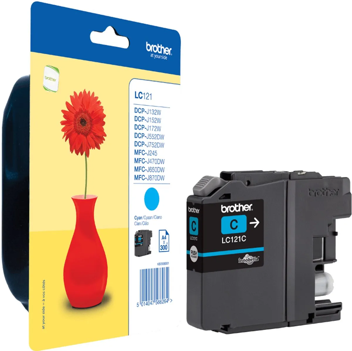 Brother LC121CBP Cyan Inktcartridge - 300 pagina's