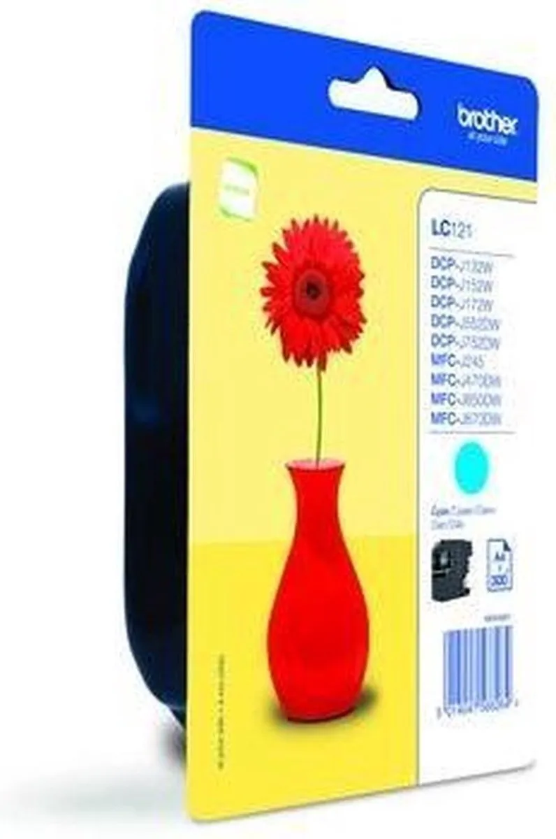Brother LC121CBP Cyan Inktcartridge - 300 pagina's
