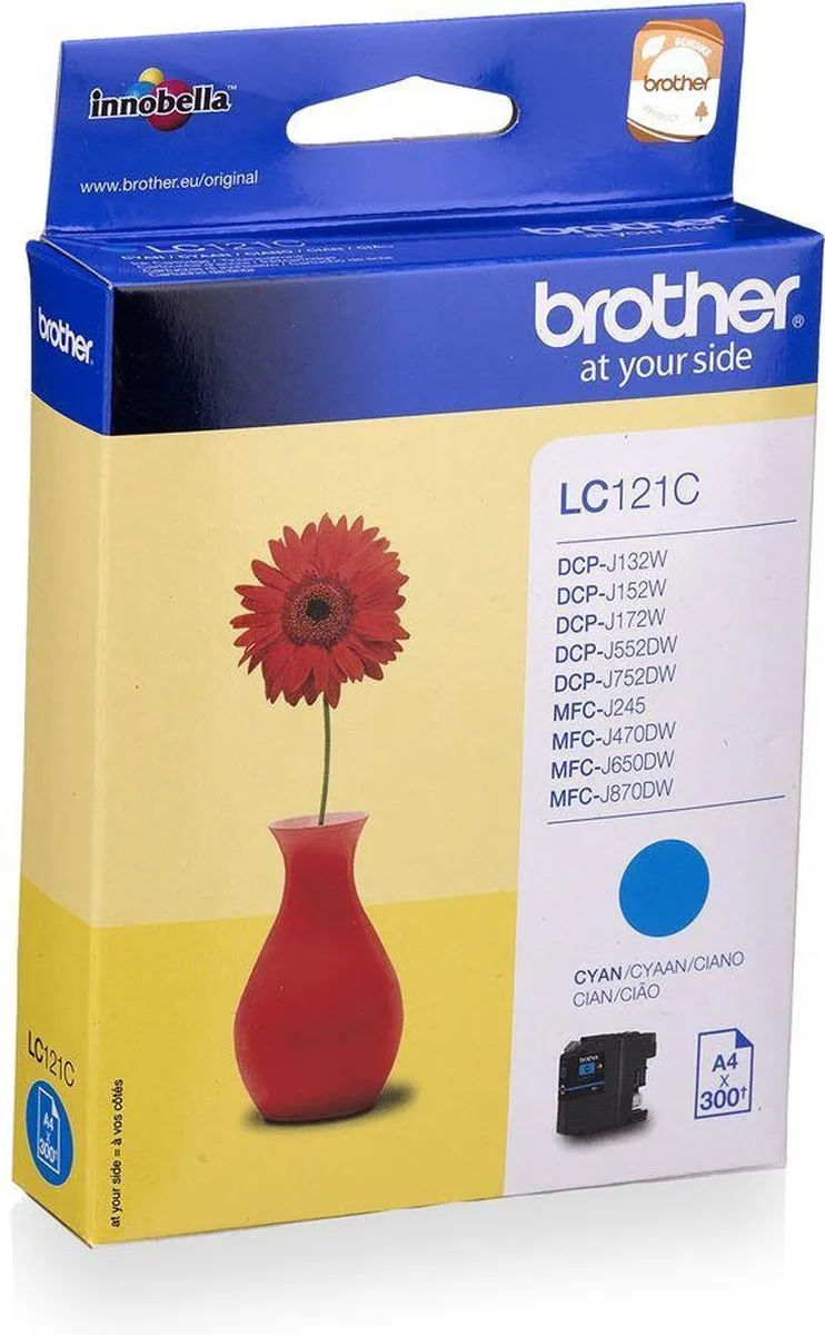 Brother LC121CBP Cyan Inktcartridge - 300 pagina's