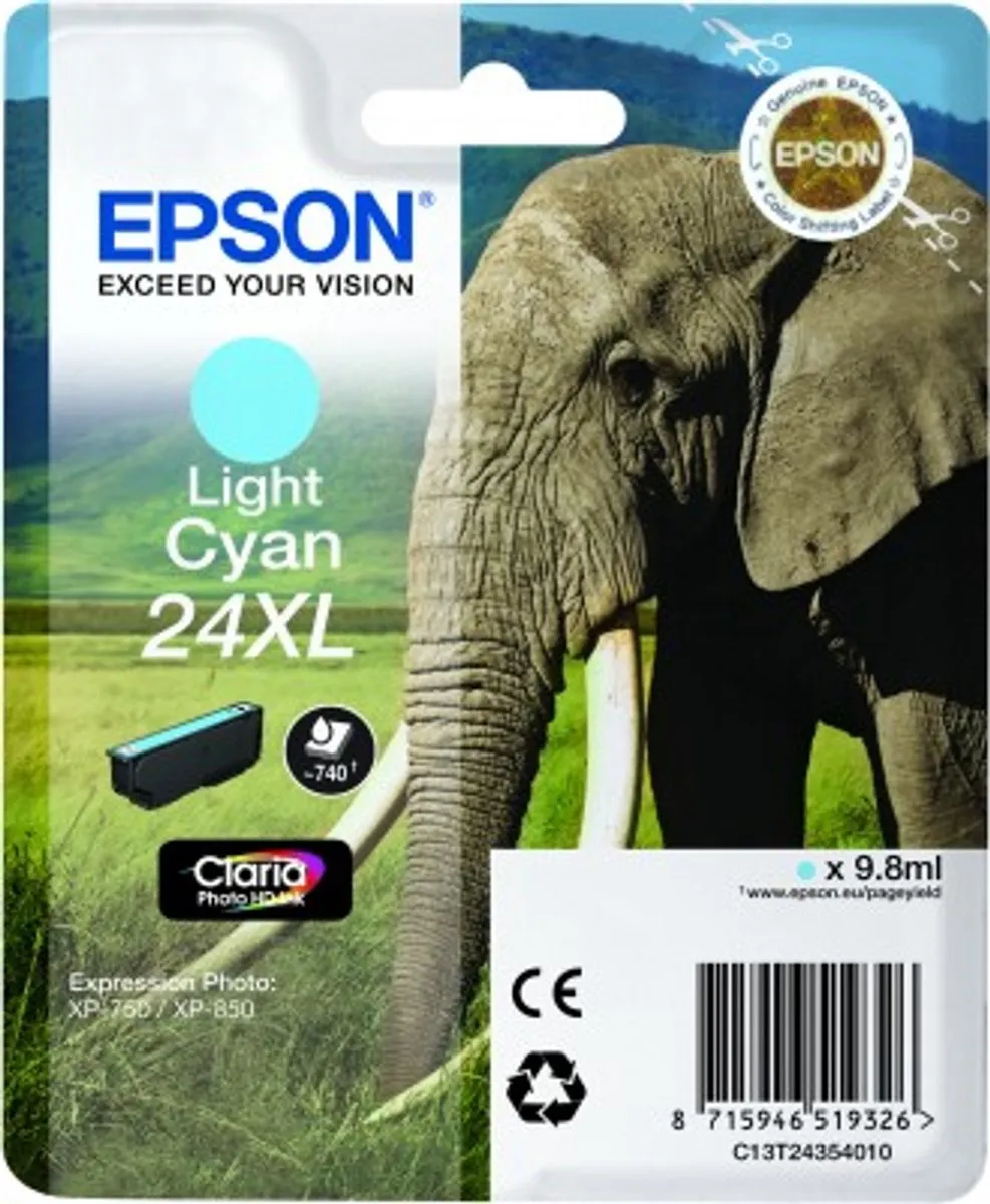 Epson 24XL Licht Cyaan Inktcartridge C13T24354010