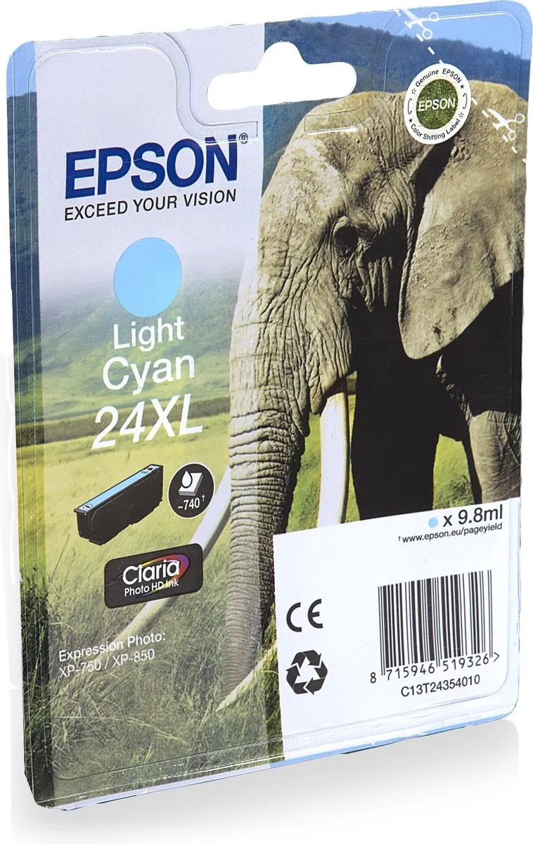 Epson 24XL Licht Cyaan Inktcartridge C13T24354010
