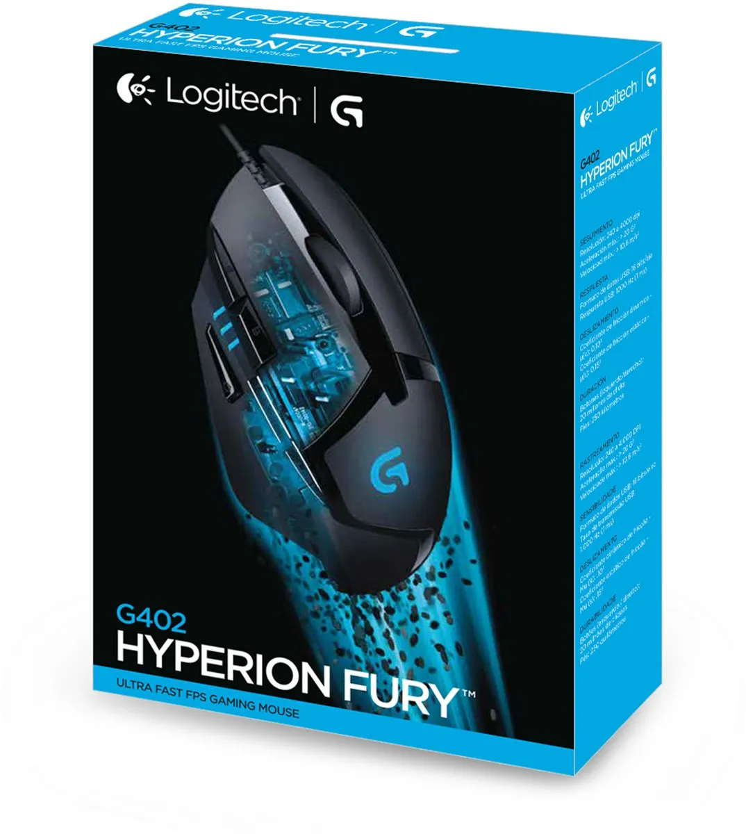 Logitech G G402 Hyperion Fury Gaming Muis - Zwart