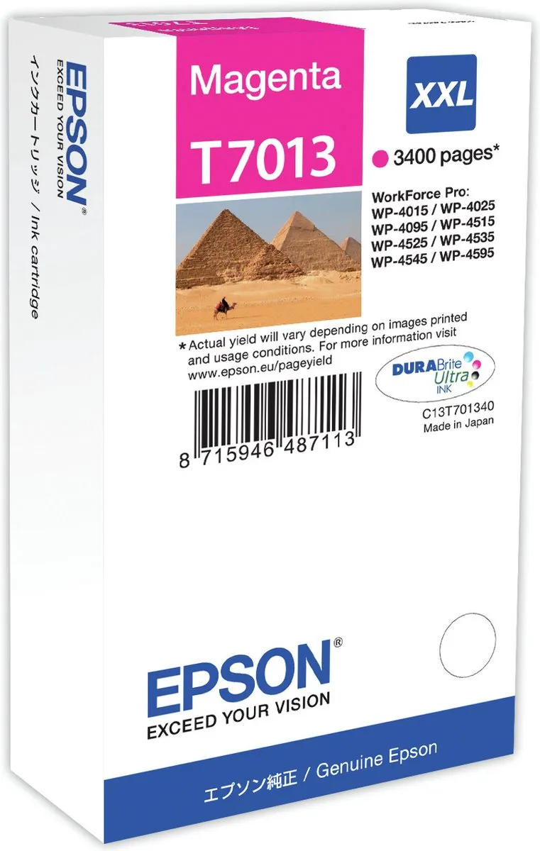 Epson T7013XXL Magenta Inktcartridge