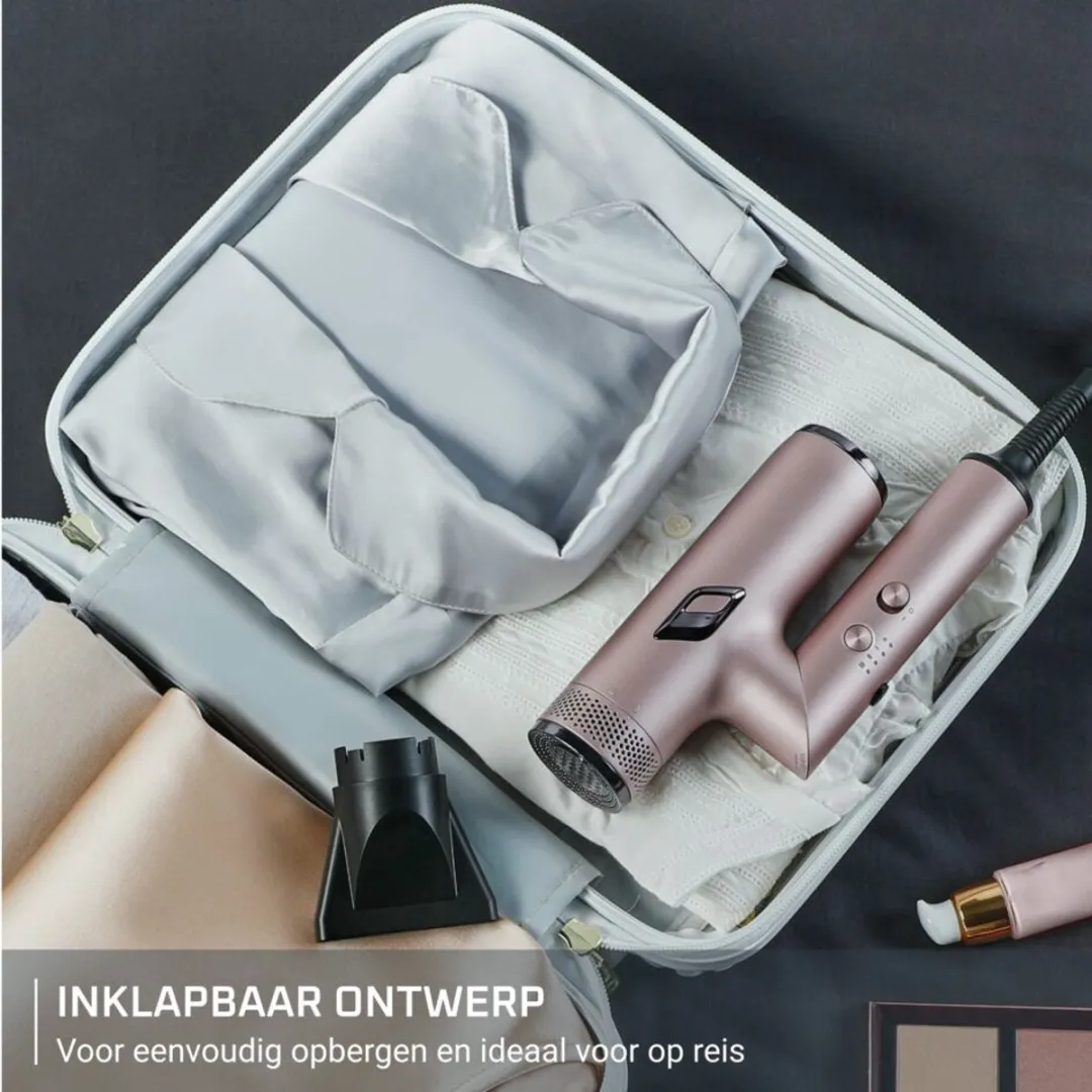 Rowenta NANO Fold HY8530E0 Haardroger - 1700W - Opvouwbaar - Roze/Goud - afbeelding 6 van 6
