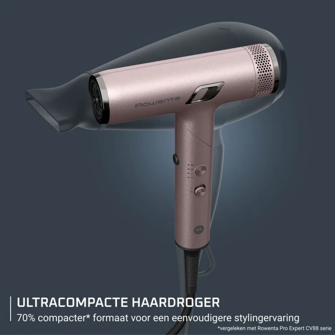 Rowenta NANO Fold HY8530E0 Haardroger - 1700W - Opvouwbaar - Roze/Goud