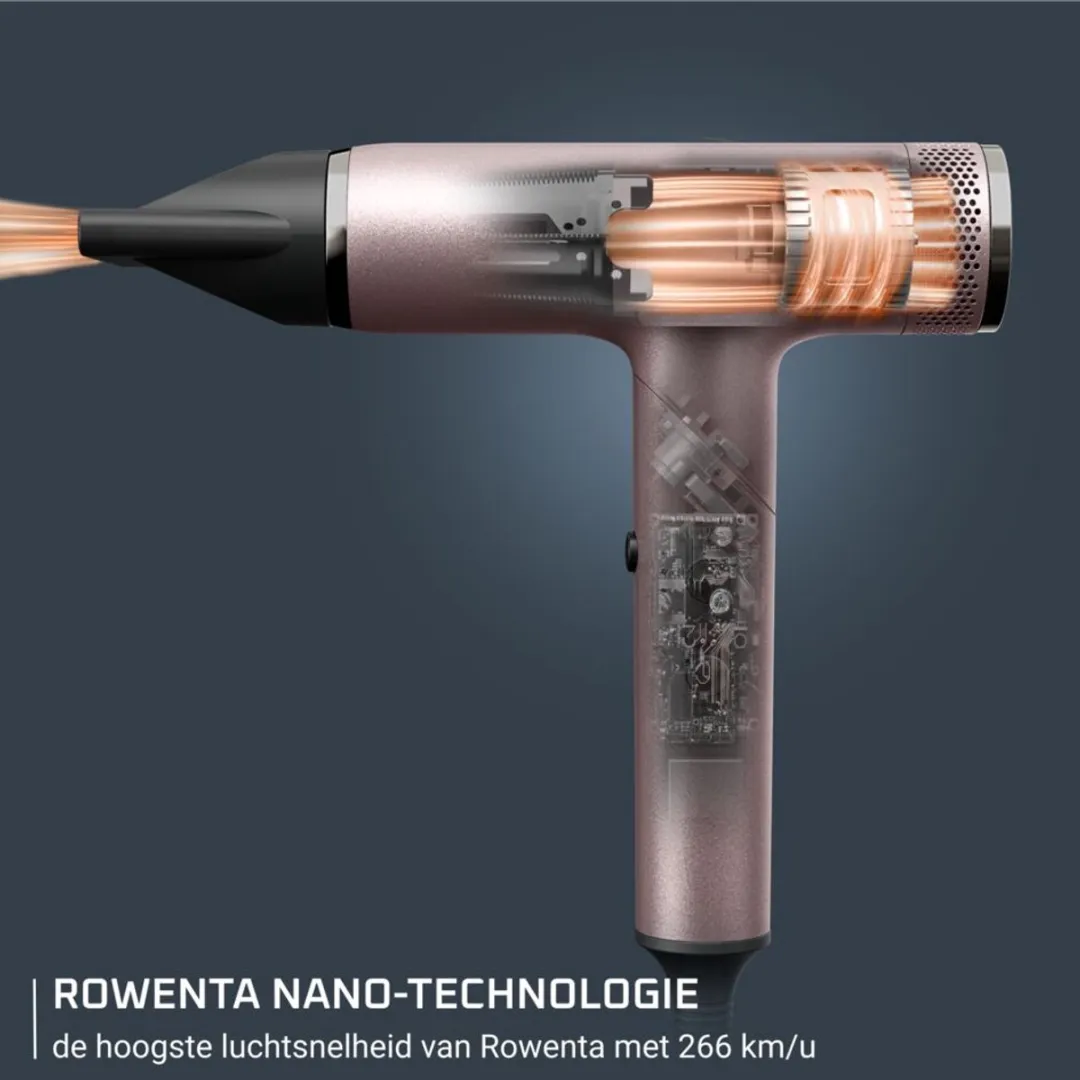 Rowenta NANO Fold HY8530E0 Haardroger - 1700W - Opvouwbaar - Roze/Goud