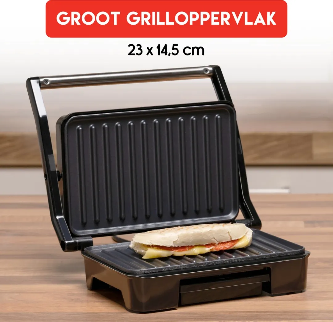 Alpina SW5001 Contactgrill 750W - Zilver/Zwart