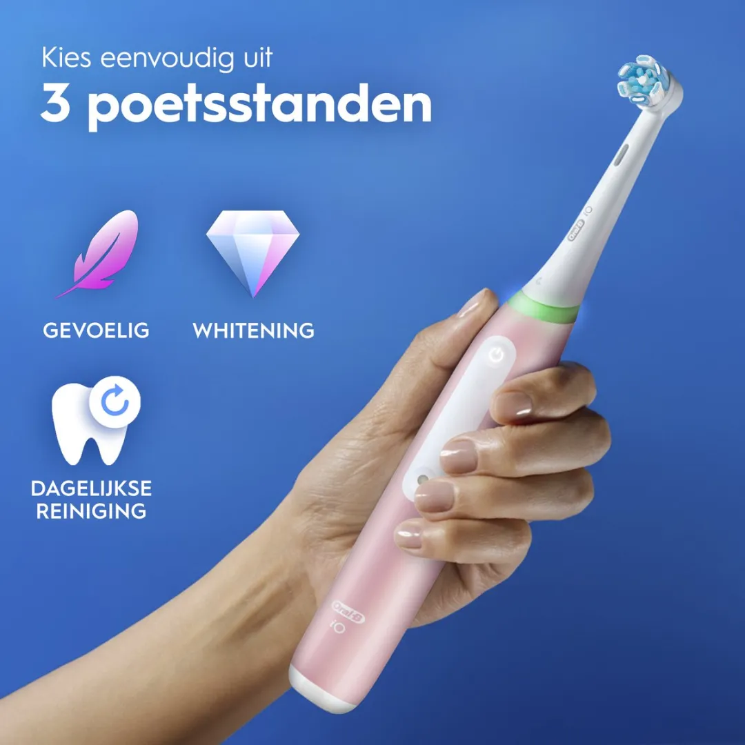 Oral-B iO 3 Elektrische Tandenborstel Roze - 1 Opzetborstel