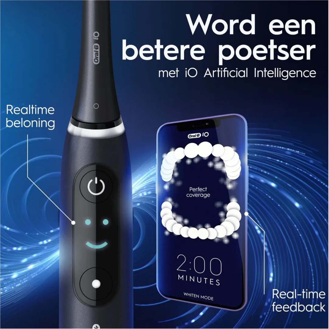 Oral-B iO8 80375676 Elektrische Tandenborstel - Duopack Paars/Zwart