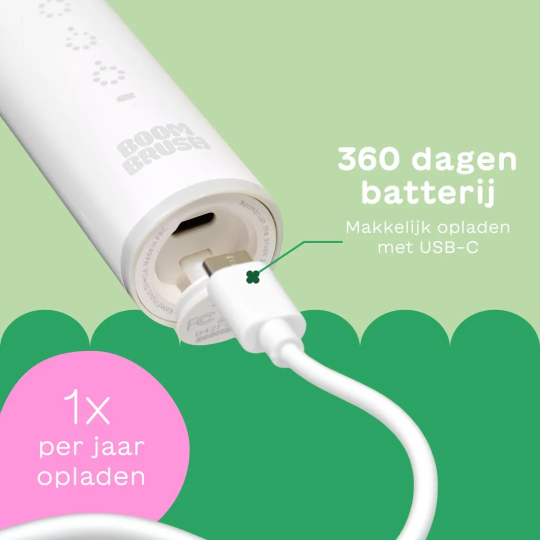 BOOM The Wave Elektrische Tandenborstel - 360 Dagen - Wit