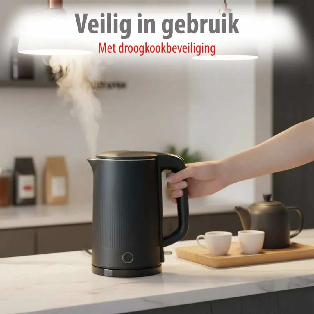 Alpina MEMIPO16510/0036 Elektrische Waterkoker 2200W 1.5L - Zwart - afbeelding 6 van 6