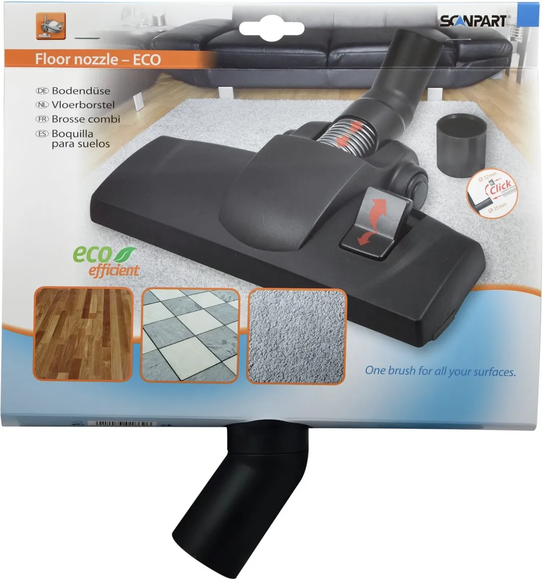 Scanpart Universele Combimond ECO 1190000109 - Stofzuigermond - 2-delig - Zwart
