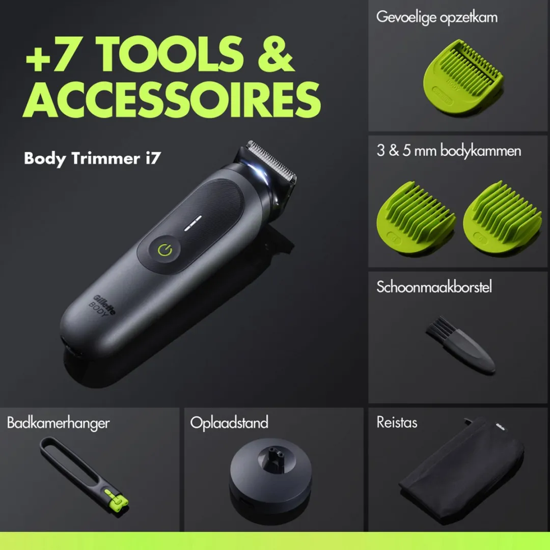 Gillette Labs i7 Body Intieme Trimmer - Zwart