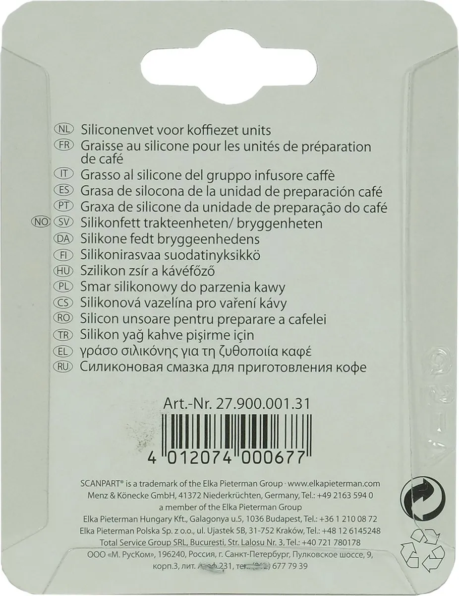Scanpart Siliconenvet Espressomachines 10g - o.a. Bosch/DeLonghi