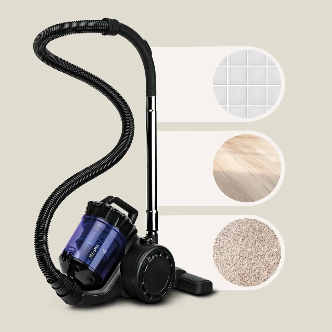 Lionelo Zeegma Zonder Base Cycloon Stofzuiger 899W - 20.000 Pa - 2,5L - Zwart