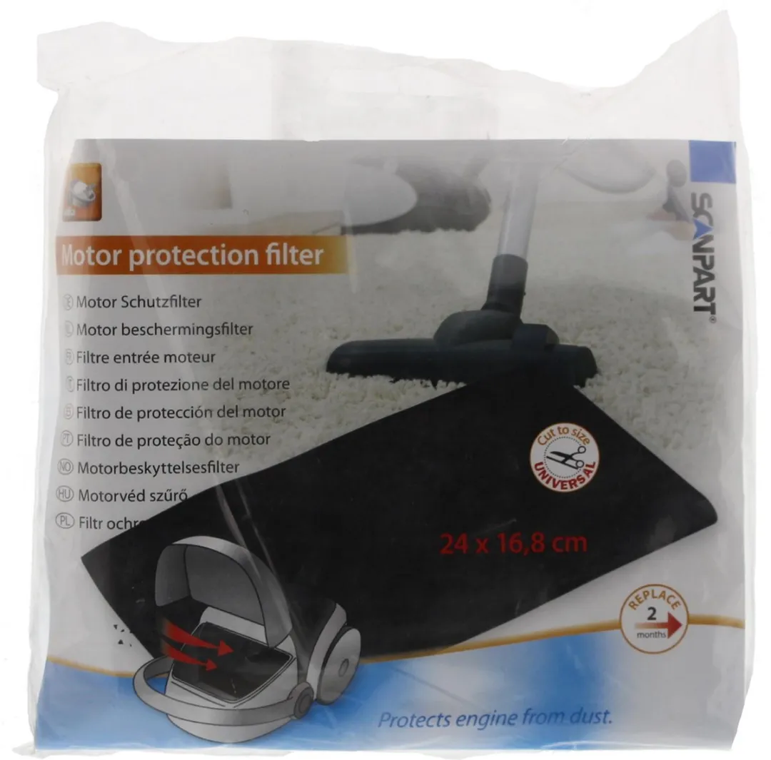Scanpart Universeel Motorfilter 2684000006 - Stofzuiger - 26x20cm - Zwart