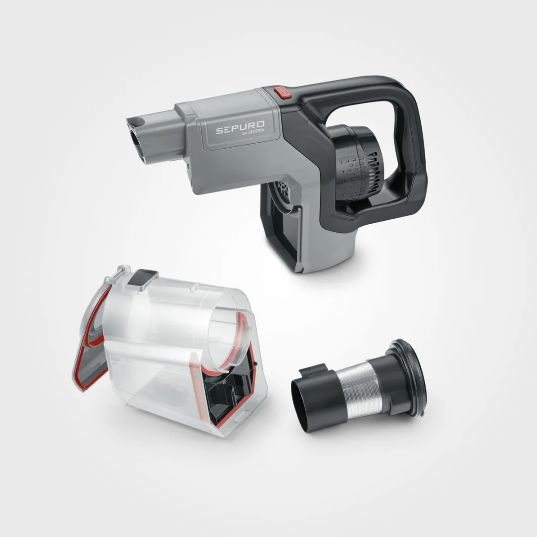Severin Sepuro Steel HV 7184 Stofzuiger Zwart/Grijs