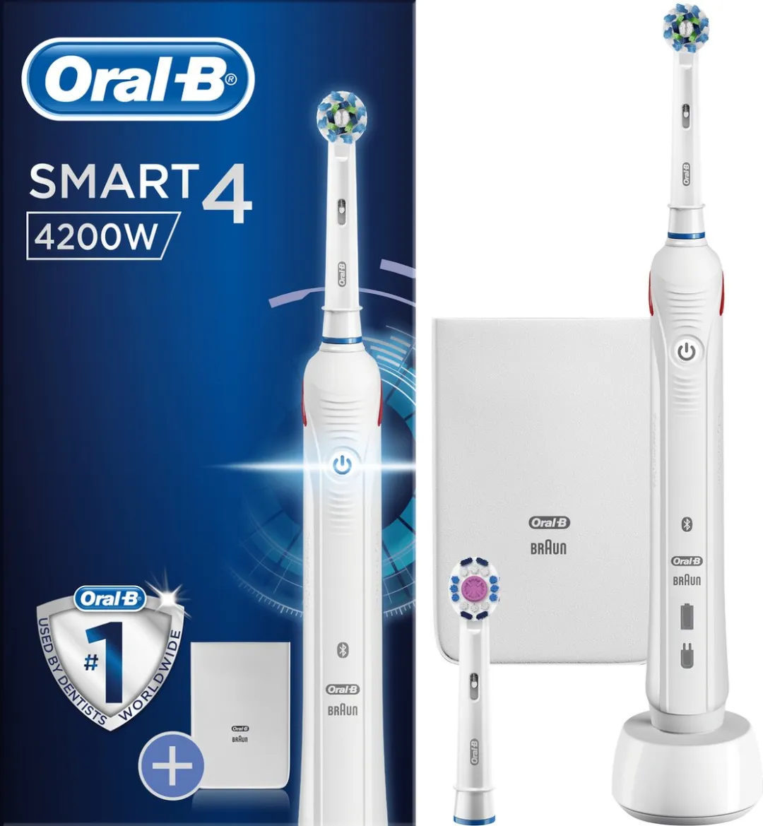 Oral-B Smart 4 80314195 Elektrische Tandenborstel - 3 Snelheden - Wit