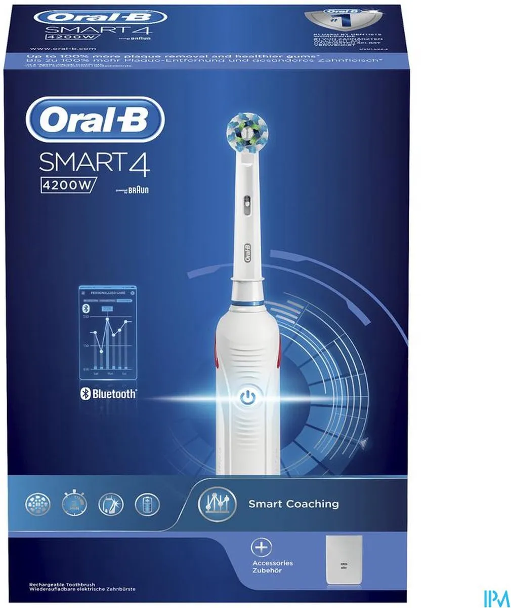 Oral-B Smart 4 80314195 Elektrische Tandenborstel - 3 Snelheden - Wit