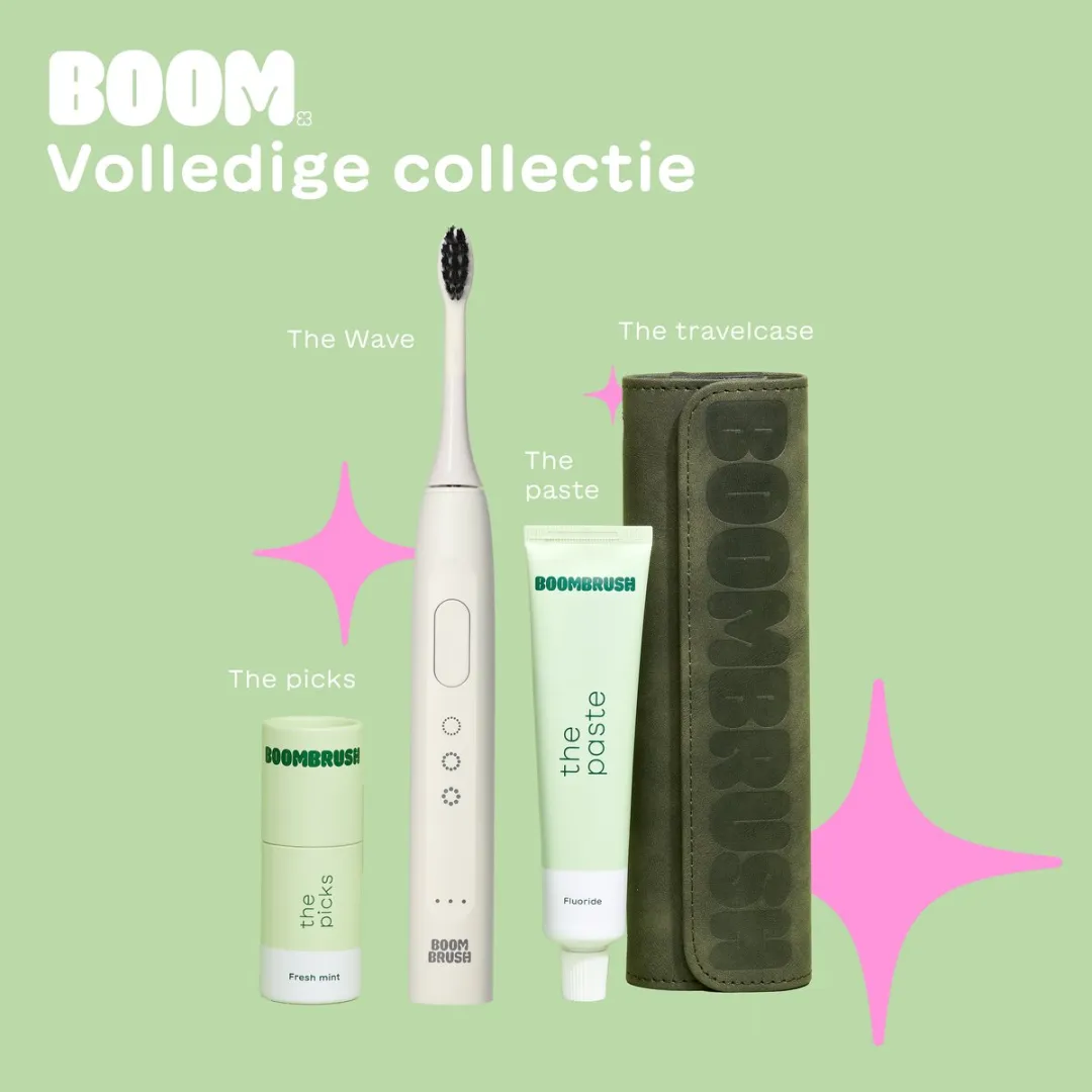 BOOM The Wave Elektrische Tandenborstel - Groen - 360 Dagen Batterij