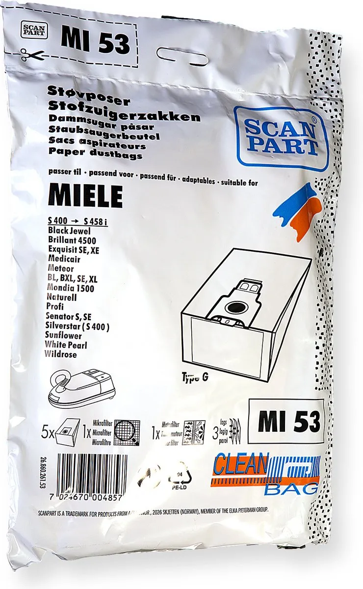 Scanpart Stofzuigerzak MI53 Type G