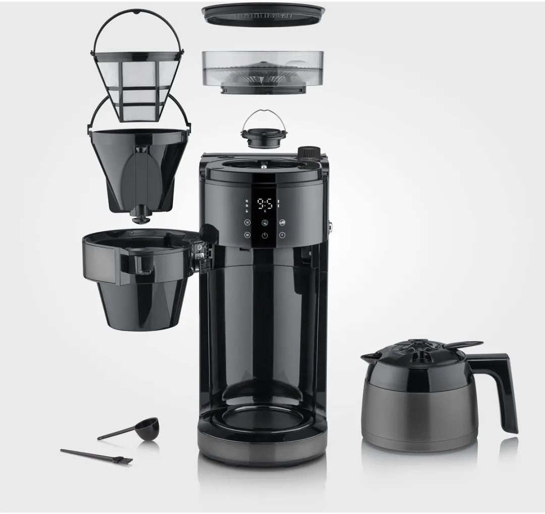 Severin KA 4831 Koffiezetapparaat met molen 1L - 8 Kopjes - Zwart