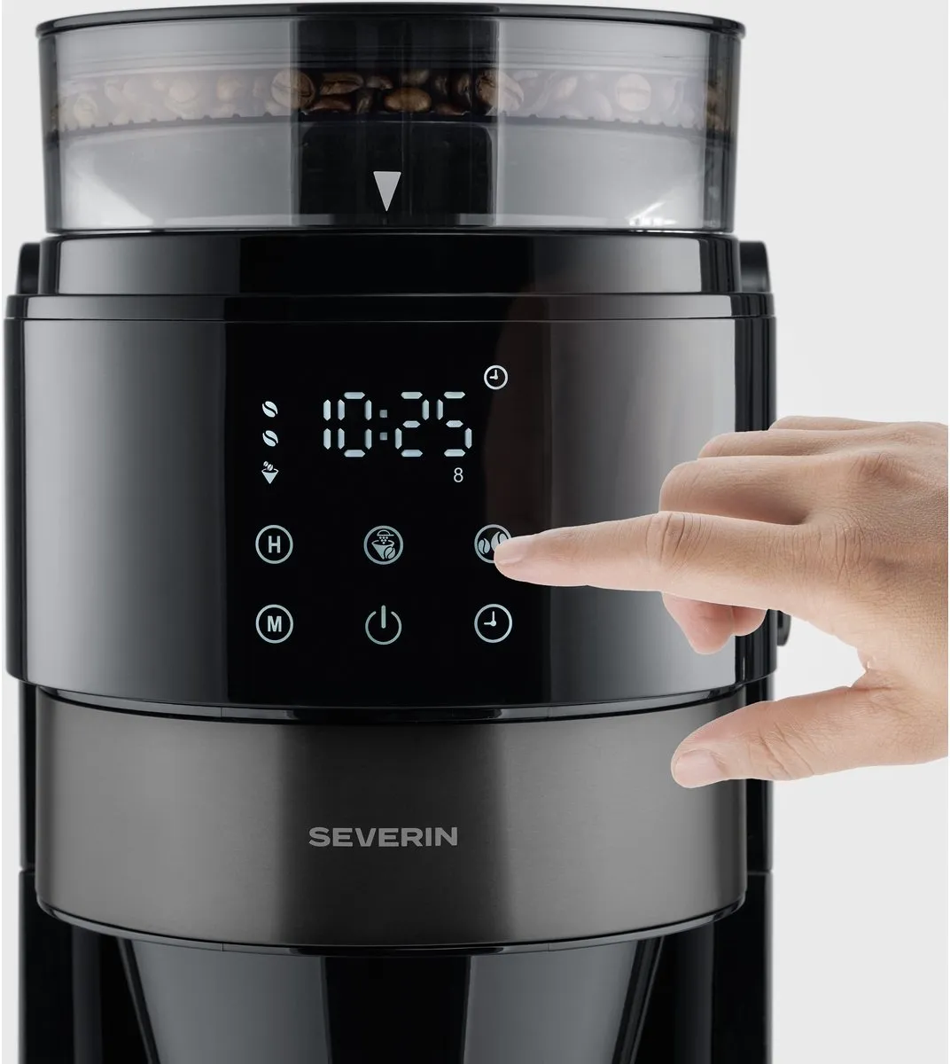 Severin KA 4831 Koffiezetapparaat met molen 1L - 8 Kopjes - Zwart