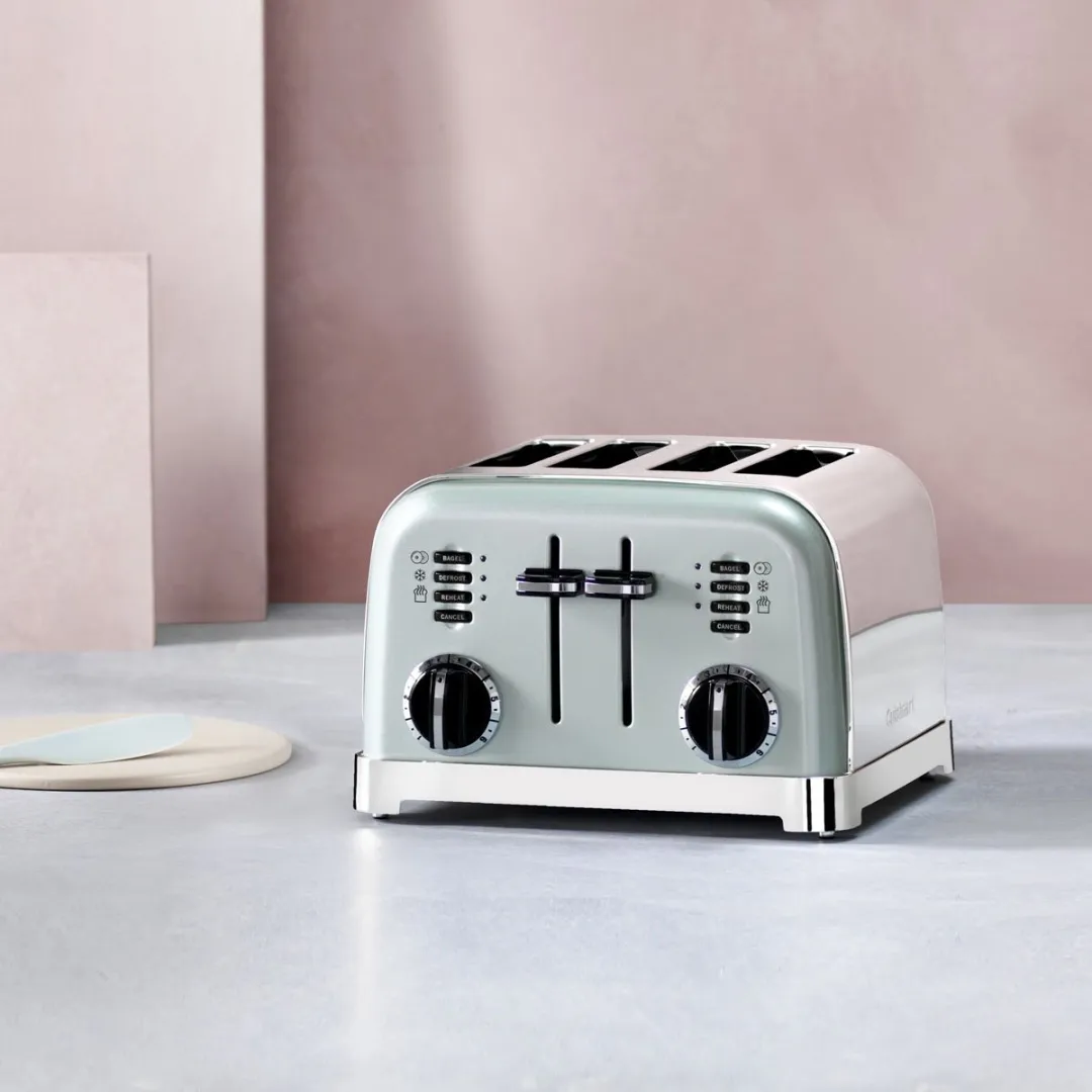Cuisinart CPT180GE Broodrooster 4 Sleeven - 1000W - Pistacho Groen